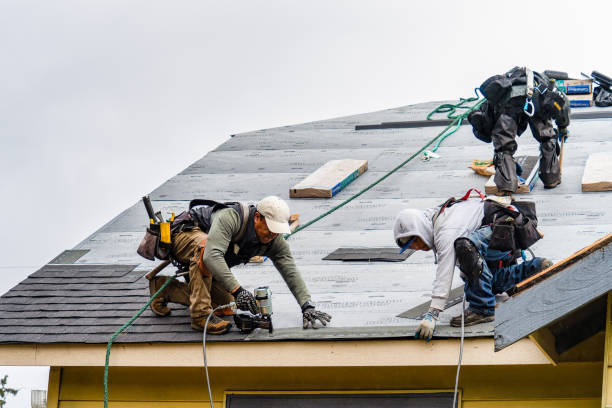 Professional Gutter Installation technician working in Kenyon, MN